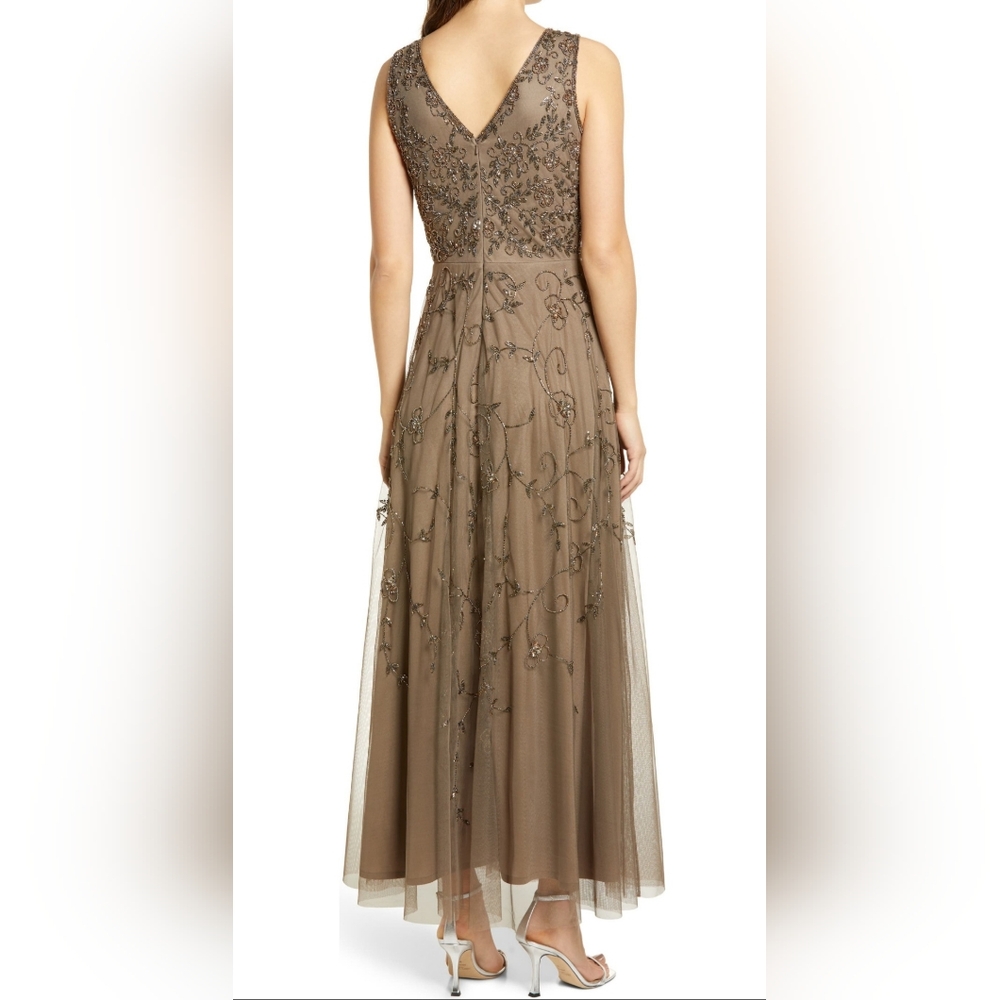 Pisarro Nights sleeveless mocha dress - Picture 3 of 5
